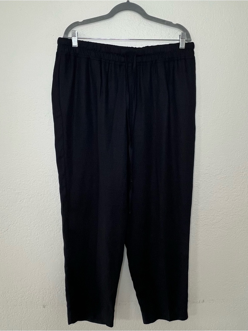 Sam Edelman Navy Blue Linen Blend Wide Legged Summer Beach Pants Women’s Size XL